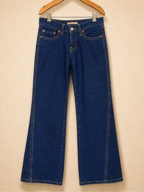 LEVI’S Noughties Bootcut Jeans Y2K Low Rise Dark Wash Flare 27